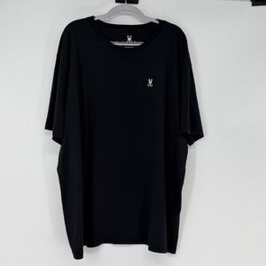 Psycho Bunny Mens Size 3XL Black Cotton Crew Neck Graphic T Shirt